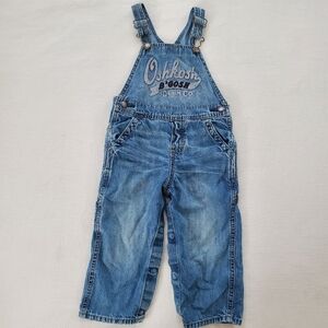 Oshkosh spellout denim overalls 24 months